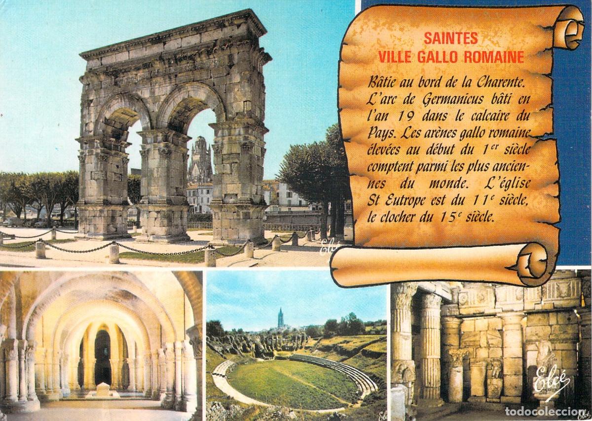 Postales: Postal de Saintes, Ciudad Galo-Romana: Monumentos Hist&oacute;ricos y Cripta