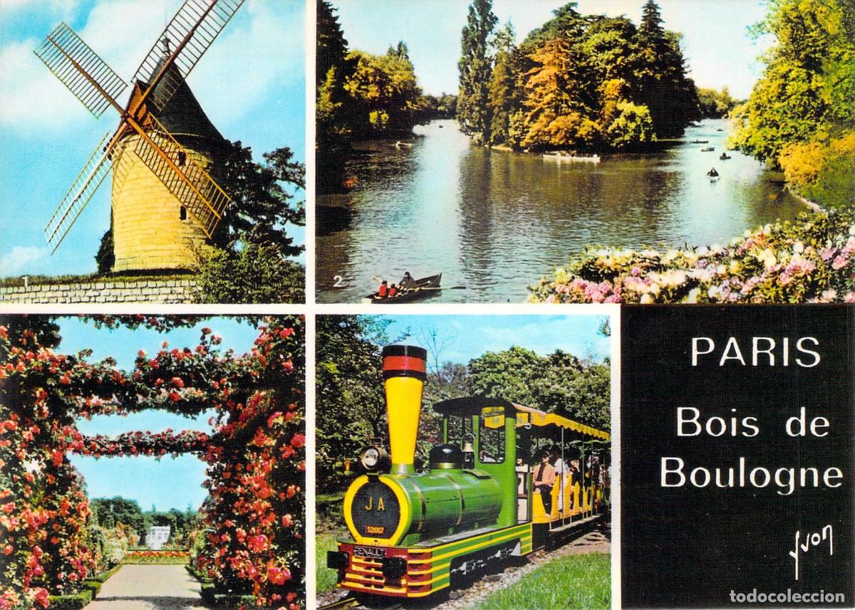 Postkarten: Postal de Par&iacute;s - El Bois de Boulogne y sus Atracciones Principales