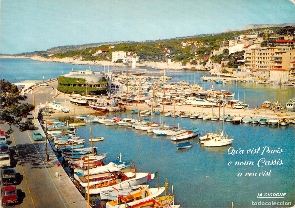 Postcards: Postal de Cassis, Francia - Vista Panor&aacute;mica del Puerto y Barcos
