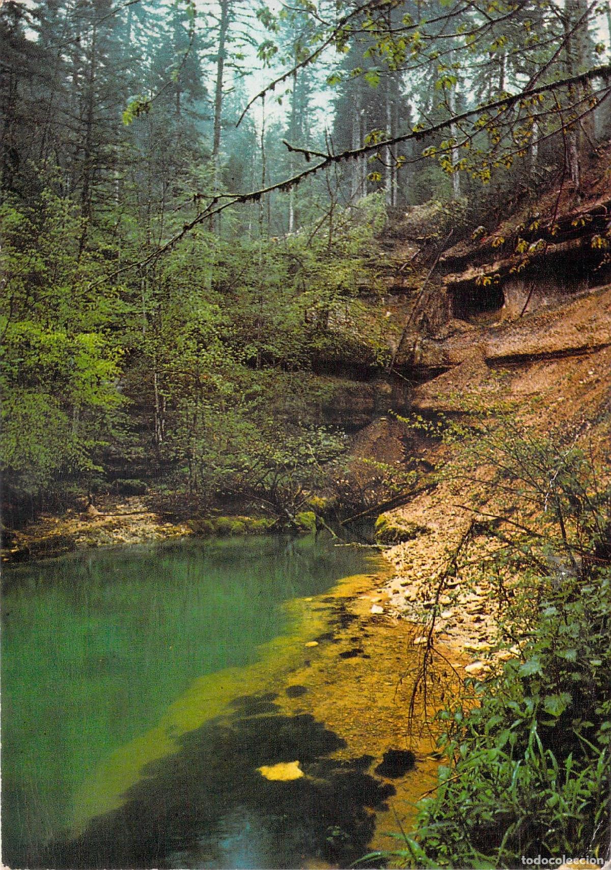 Postales: Postal Paisajes del Jura - Las Fuentes del Ain, Francia