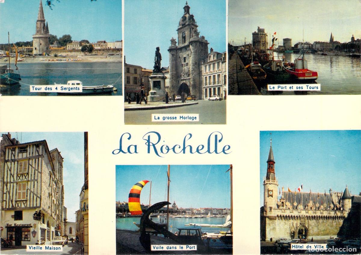 Postales: Postal de La Rochelle: Vistas del Puerto y Monumentos Hist&oacute;ricos