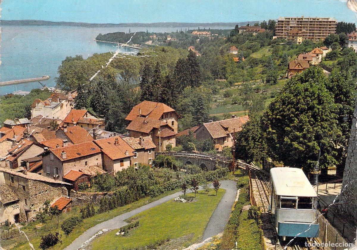 Postales: Postal Thonon-les-Bains Port-de-Rives y Funicular en Alta Saboya