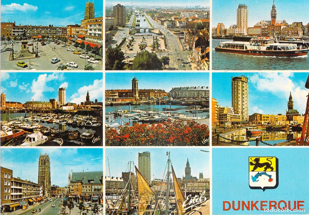 Postales: Postal Multivista de Dunkerque, La C&ocirc;te d'Opale, Francia