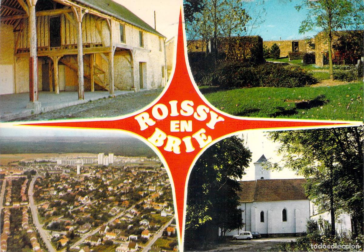 Postkarten: Postal multivista de Roissy-en-Brie, Francia