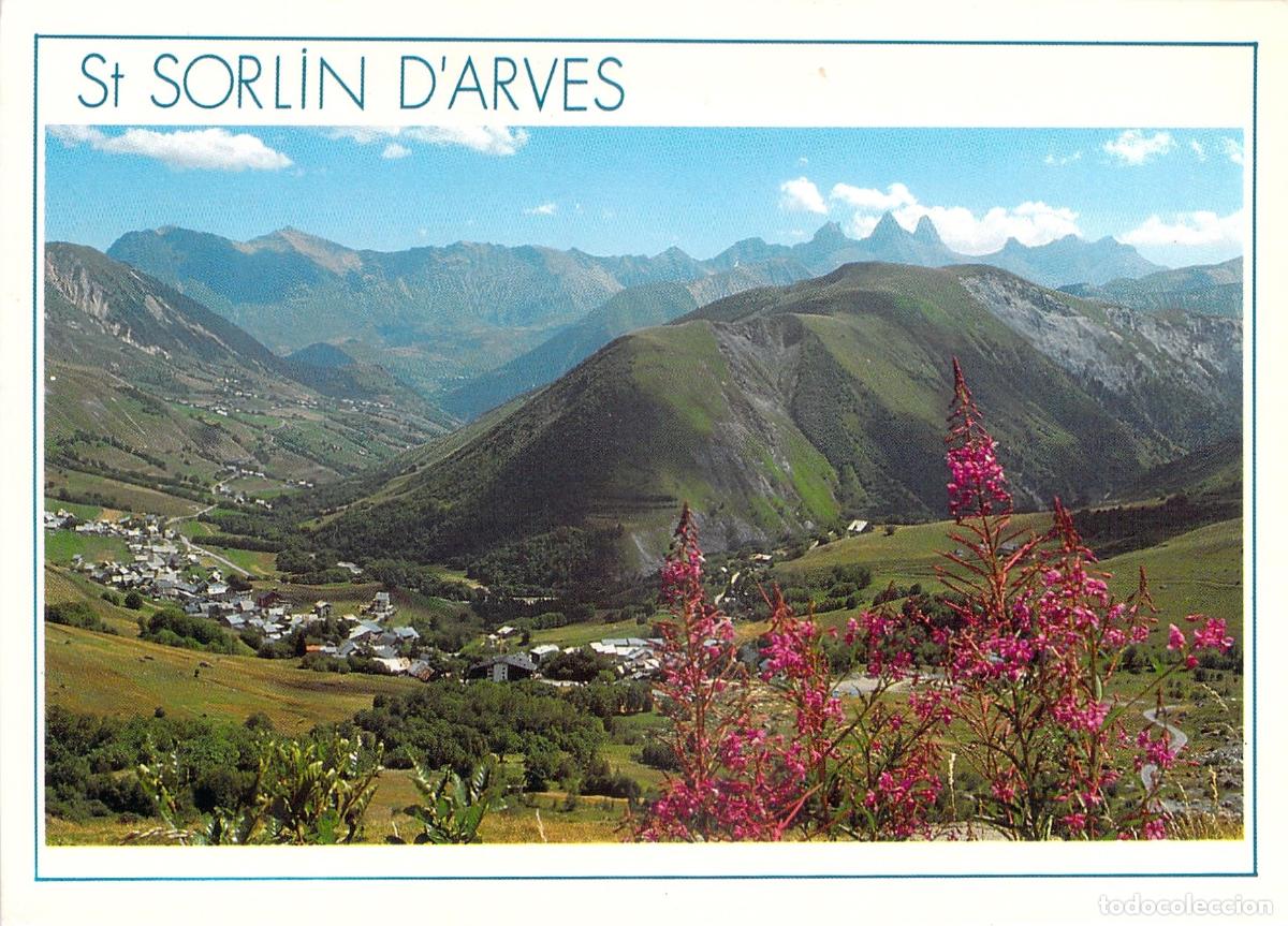 Postkarten: Postal de Saint Sorlin d'Arves y las Aiguilles d'Arves, Saboya