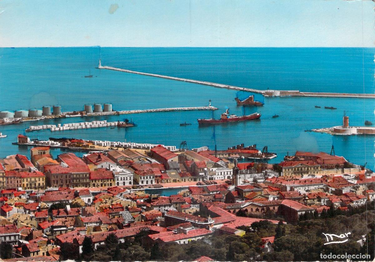 Postkarten: Postal de S&egrave;te, Francia - Vista A&eacute;rea de la Entrada al Puerto