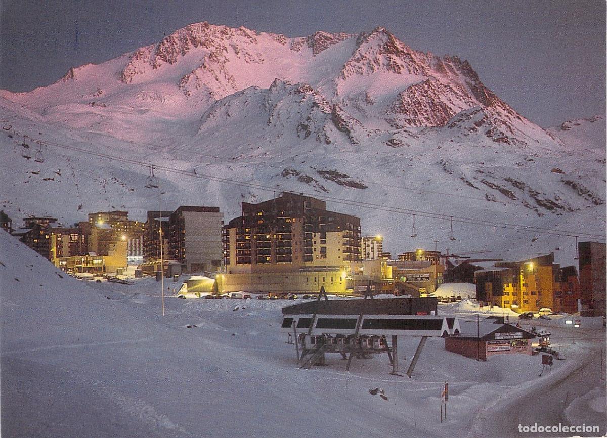 Postkarten: Postal de Val Thorens en Saboya, Alpes Franceses, Vista Nocturna