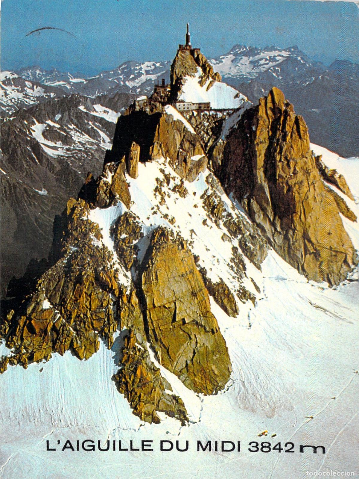 Postcards: Postal de L'Aiguille du Midi, Macizo del Mont-Blanc, Francia