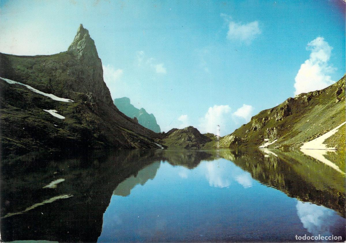 Postkarten: Postal Valle de la Guisane Le Grand Lac y Pic de la Bruy&egrave;re