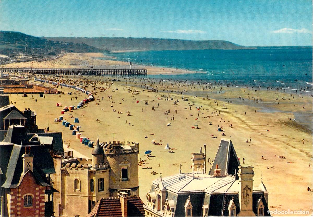 Postcards: Postal de la Playa Trouville-Deauville en Normand&iacute;a, Francia