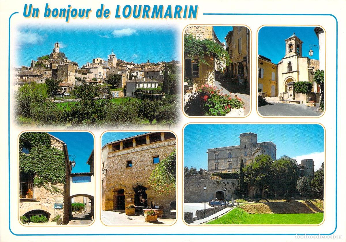 Postcards: Postal de Lourmarin, Francia - Vistas del Castillo y Pueblo