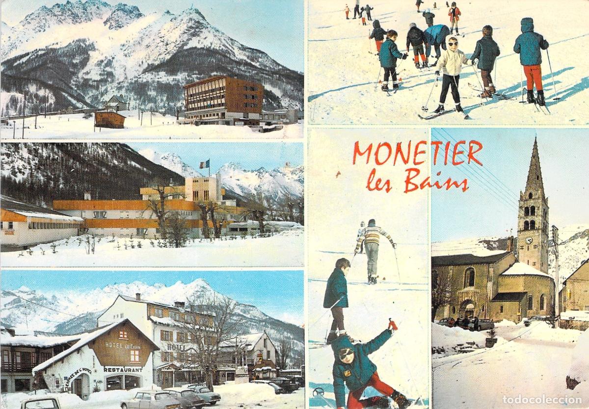 Postales: Postal Mon&ecirc;tier-les-Bains Hautes-Alpes Francia Esqu&iacute; Multivista