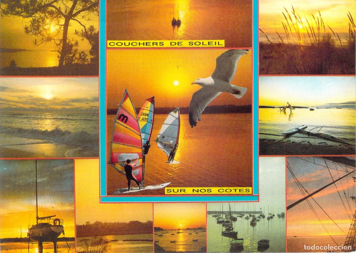 Postais: Postal de Atardeceres en la Costa de Normand&iacute;a, Francia