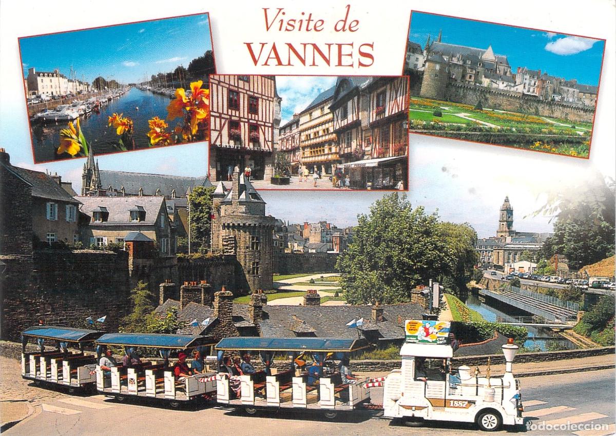 Postkarten: Postal de Vannes, Breta&ntilde;a: Puerto, Murallas y Casas Medievales