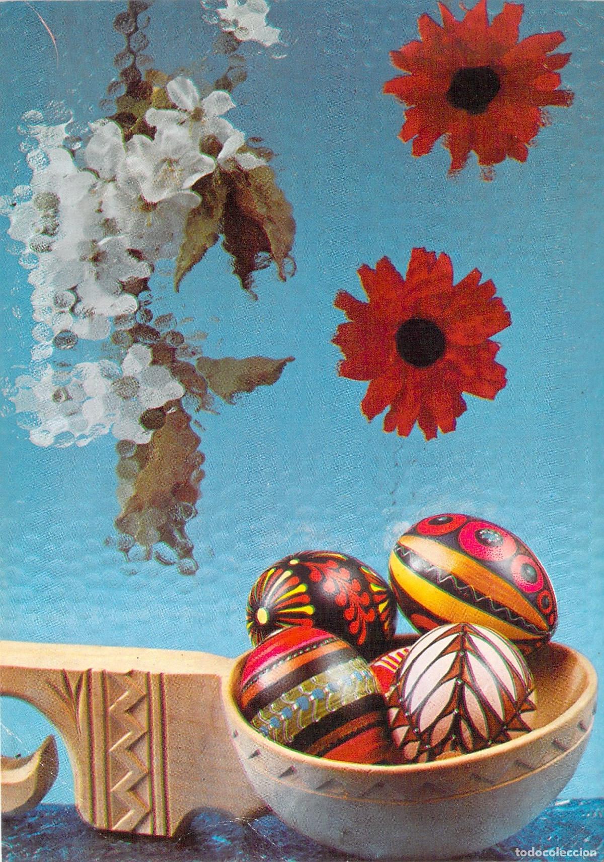 Postkarten: Postal de Pascua con Huevos Decorados Pisanki de Polonia