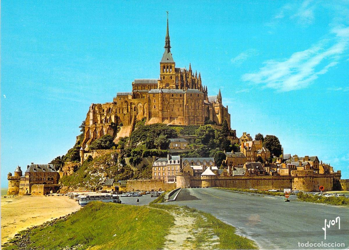 Cartes Postales: Postal de la Abad&iacute;a del Mont Saint-Michel en Normand&iacute;a, Francia