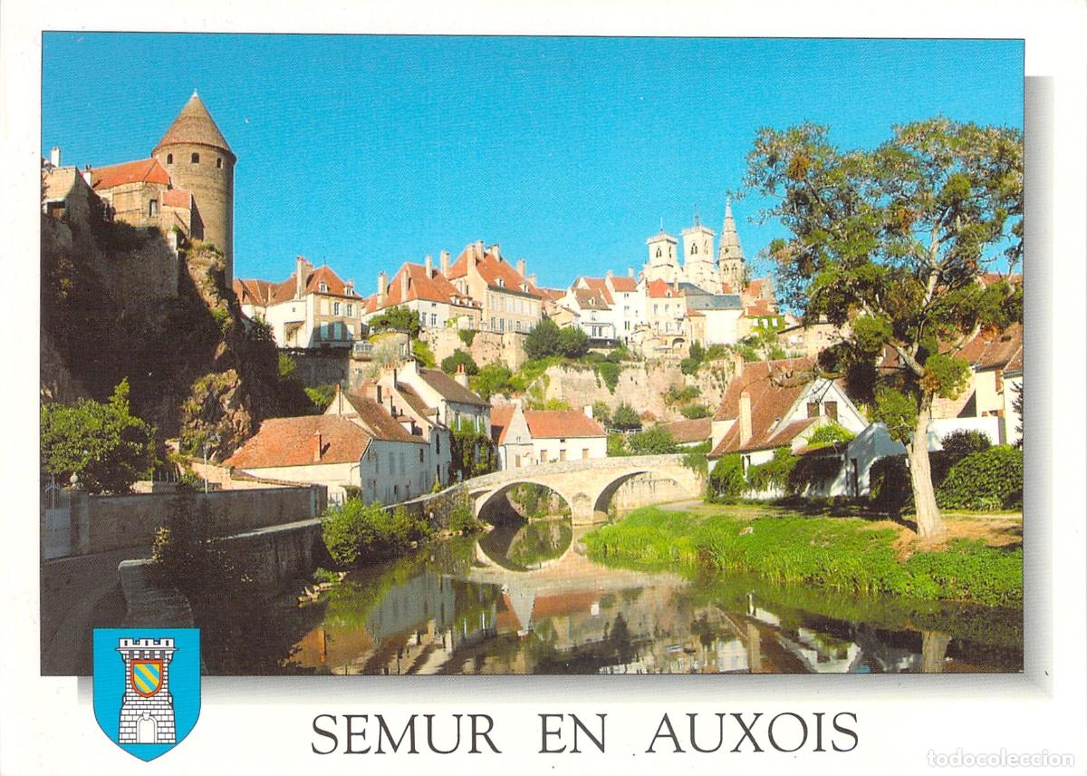 Cartes Postales: Postal de Semur-en-Auxois - Panorama de la Ciudad y R&iacute;o