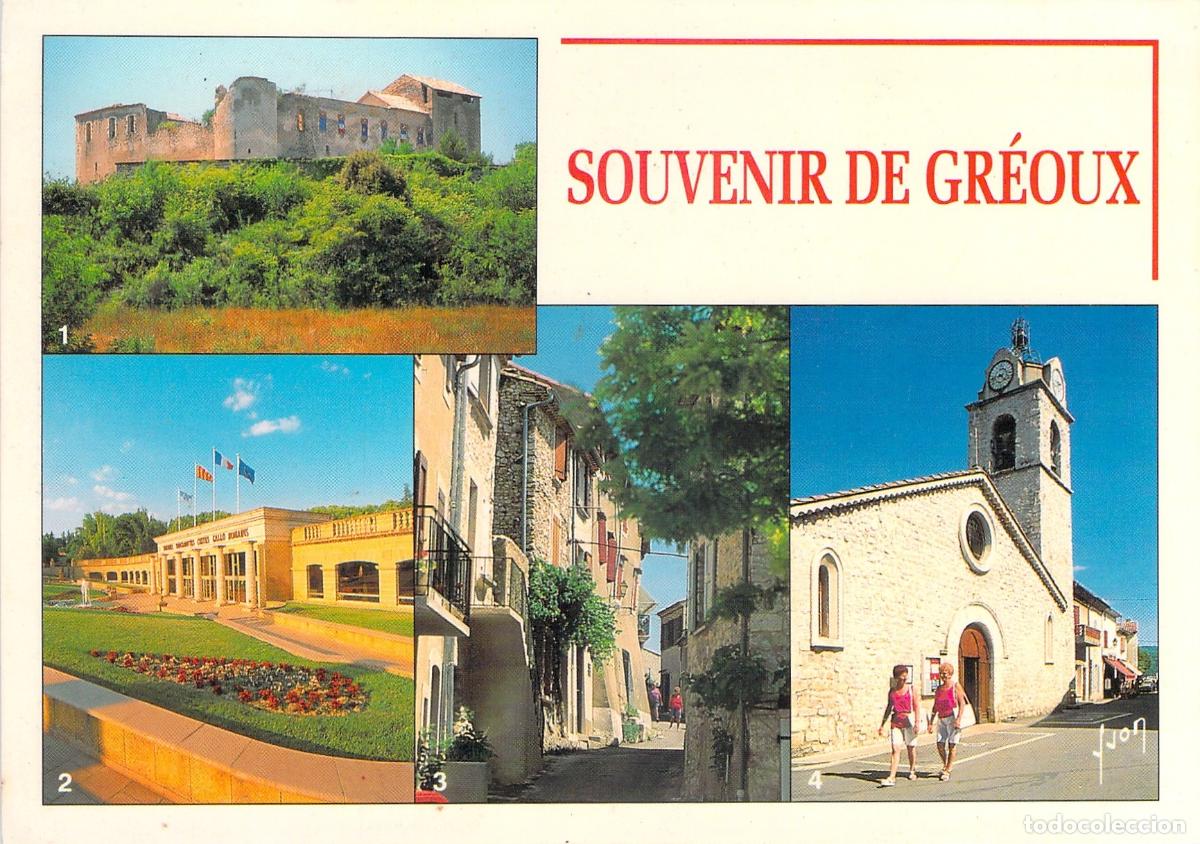 Cartoline: Postal Souvenir de Gr&eacute;oux-les-Bains, Francia - Multi-vista Monumentos
