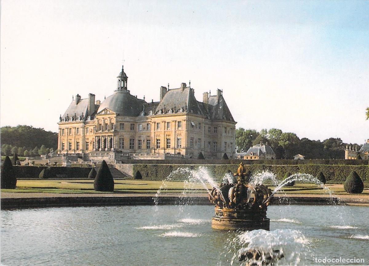 Postales: Postal Ch&acirc;teau de Vaux le Vicomte y Bassin de la Couronne, Francia