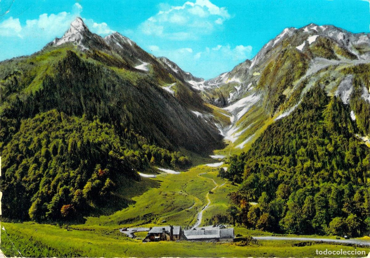 Postales: Postal del Hospice de France y el Puerto de Benasque, Pirineos