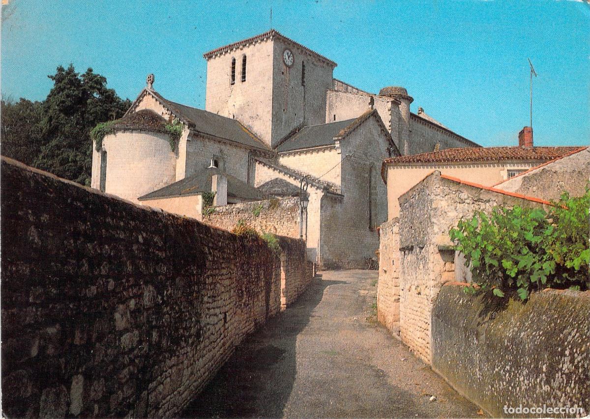 Postais: Postal de Angles, Francia - &Aacute;bside y Campanario de Iglesia Notre-Dame