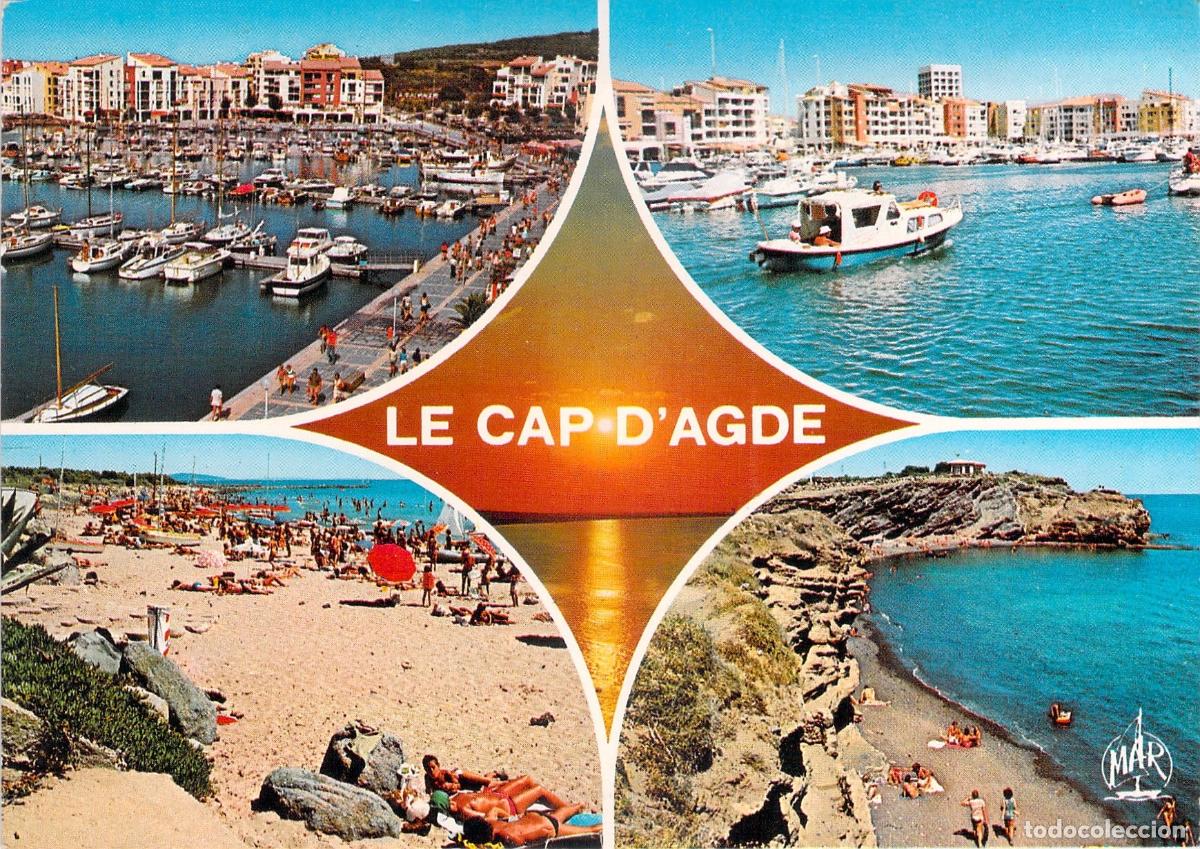 Postcards: Postal de Cap d'Agde, Francia - Vistas del Puerto y Playa