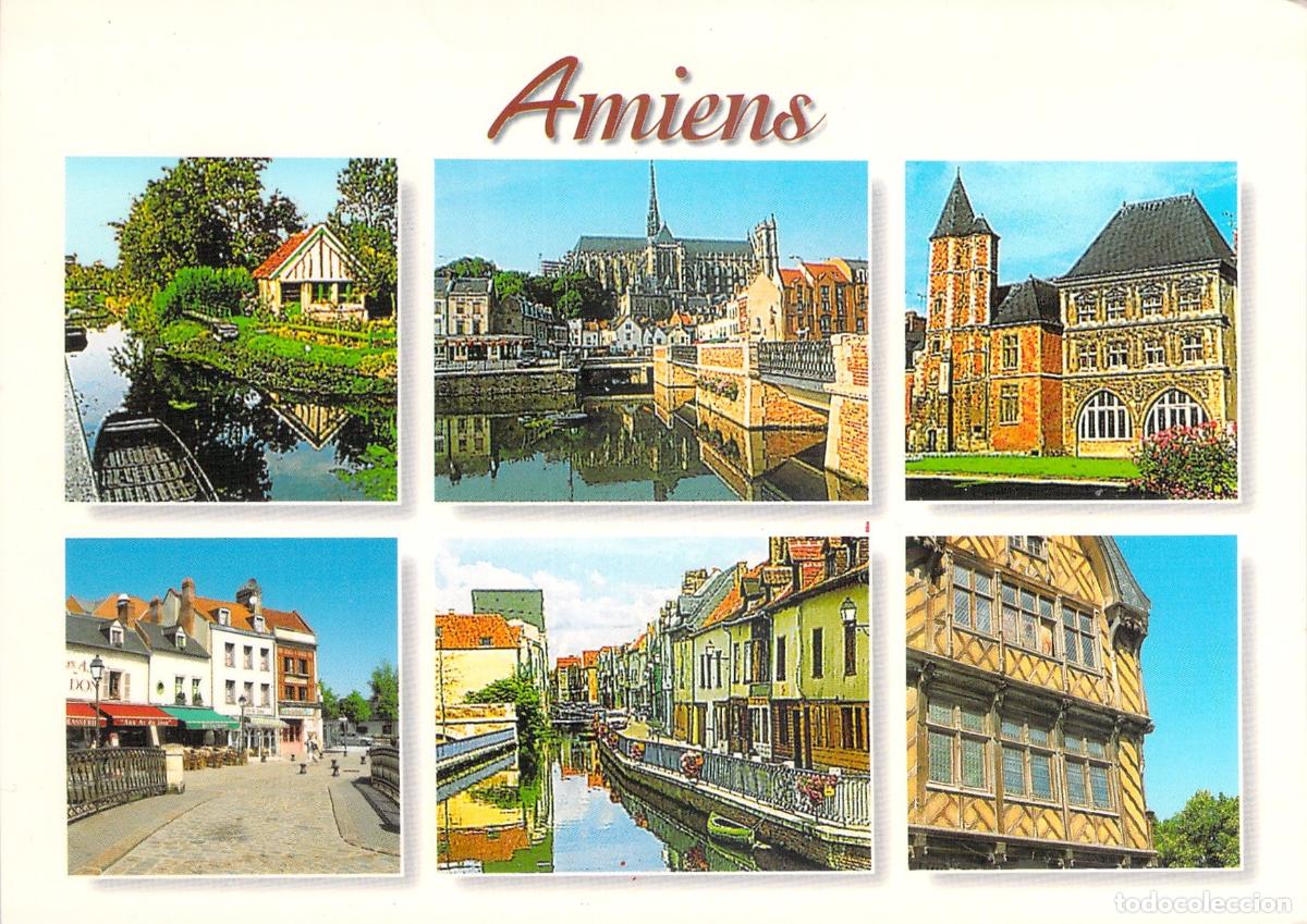Postales: Postal de Amiens Francia Catedral Notre-Dame y Barrio Saint-Leu