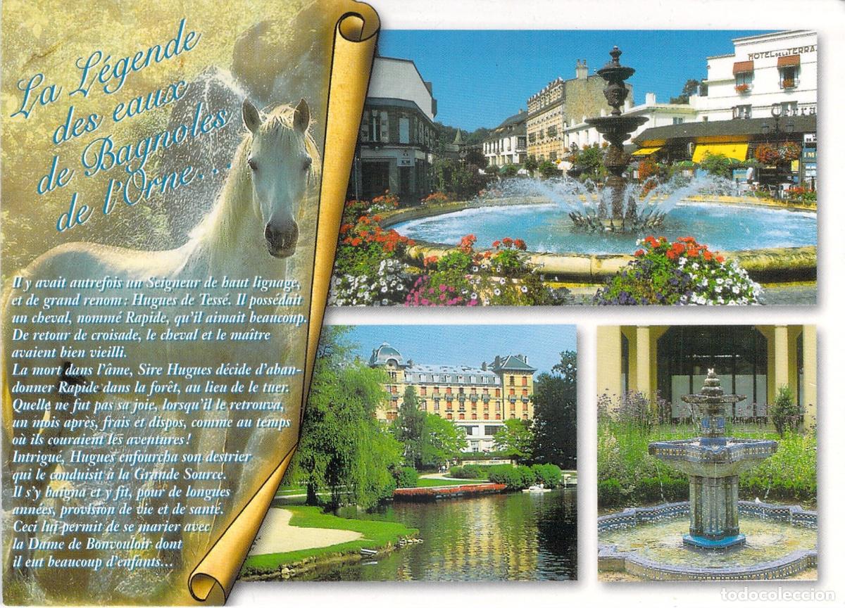 Postais: Postal de Bagnoles-de-l'Orne, Francia - La Leyenda de las Aguas