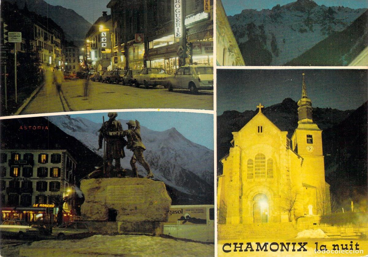 Cartoline: Postal de Chamonix Mont Blanc Francia Vistas Nocturnas
