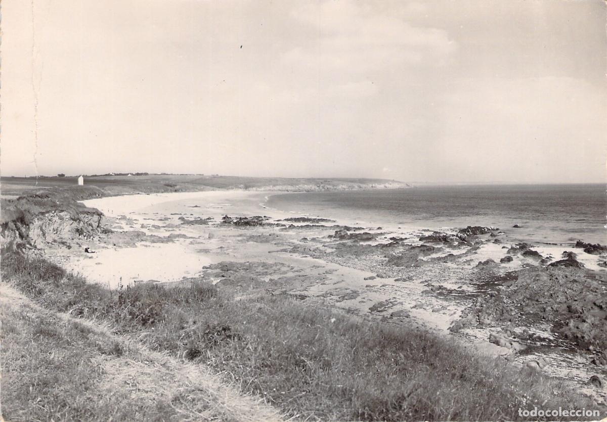 Cartoline: Postal de la Grande Plage en Raguen&egrave;s, Breta&ntilde;a, Francia