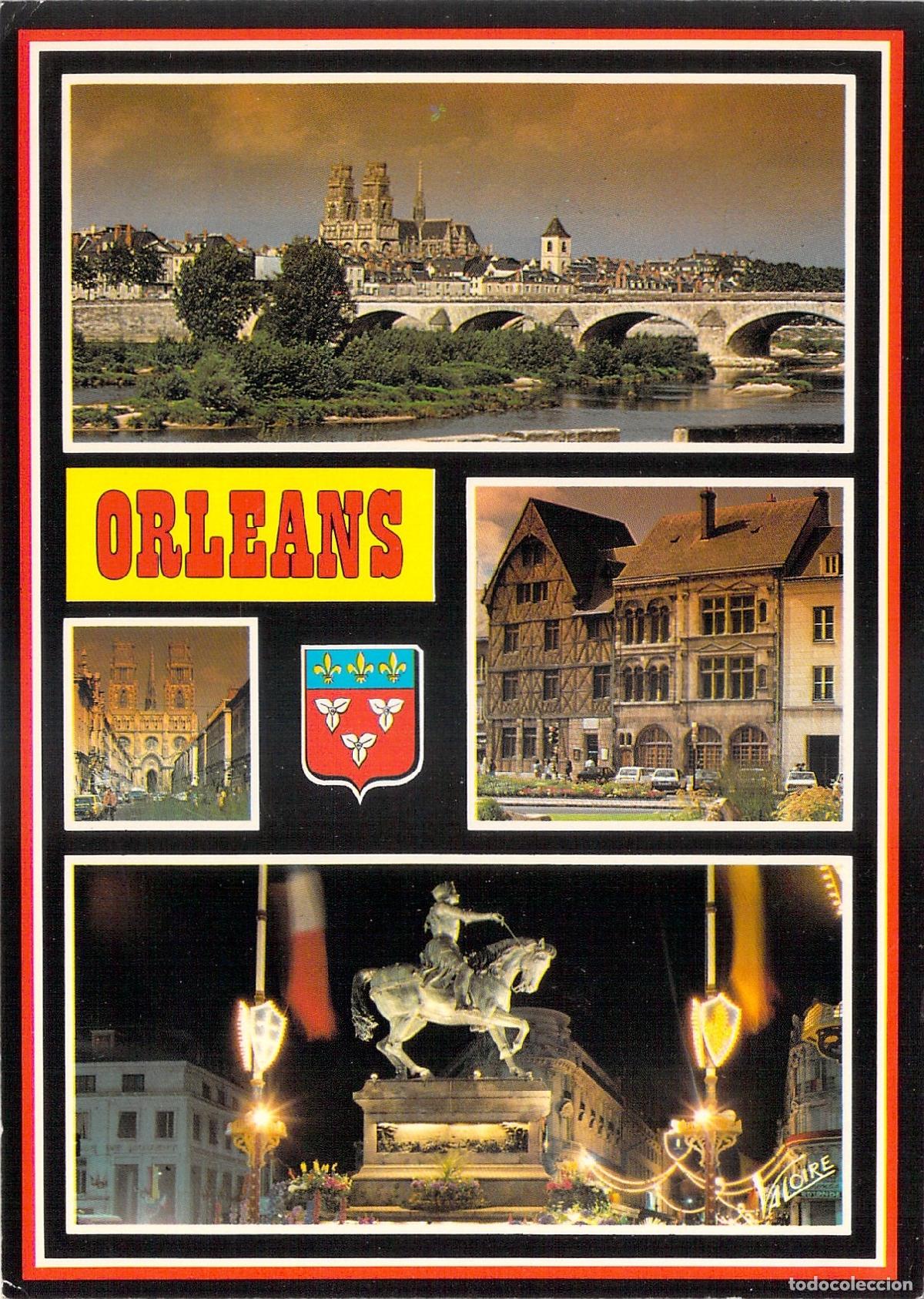 Postales: Postal Multi-vista de Orl&eacute;ans Francia Catedral y Juana de Arco