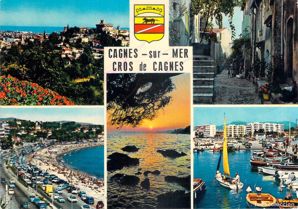 Postales: Postal multi vista de Cagnes-sur-Mer y Cros-de-Cagnes, Francia