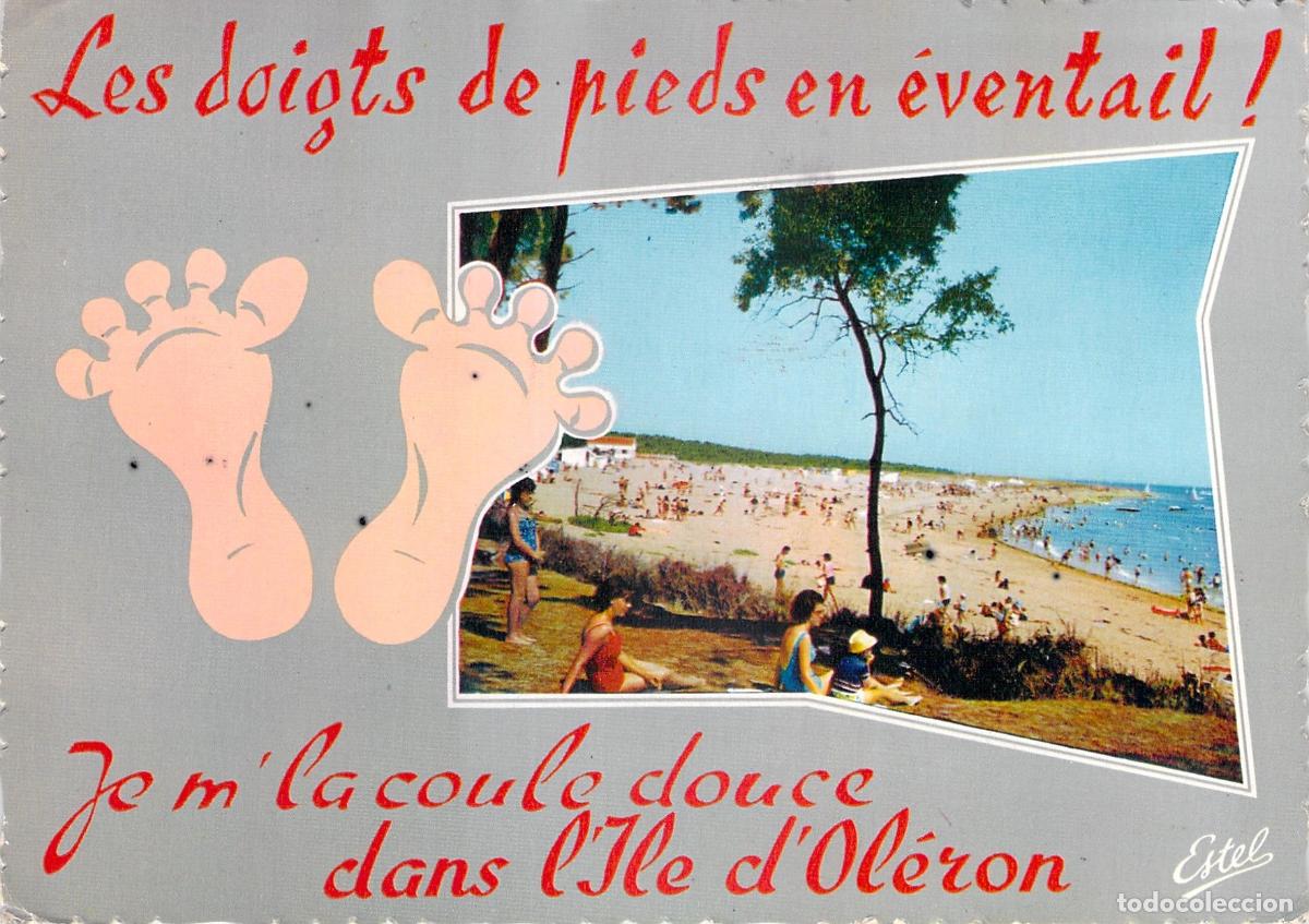 Postales: Tarjeta Postal Humor&iacute;stica Isla de Ol&eacute;ron Playa Francia