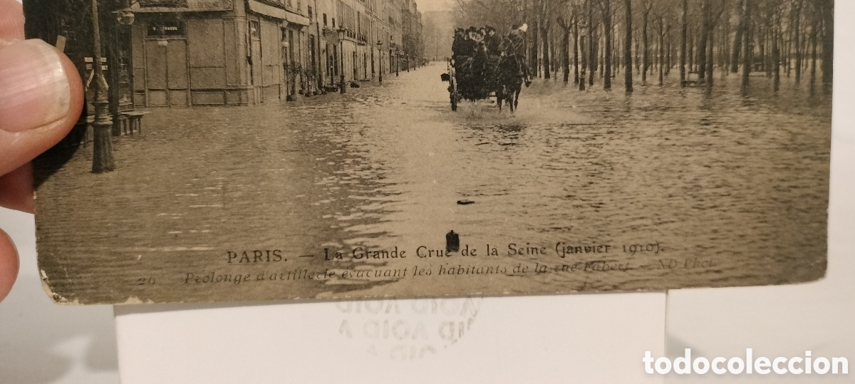 Postales: Paris,la grande crue de la Seine (janvier -1910)