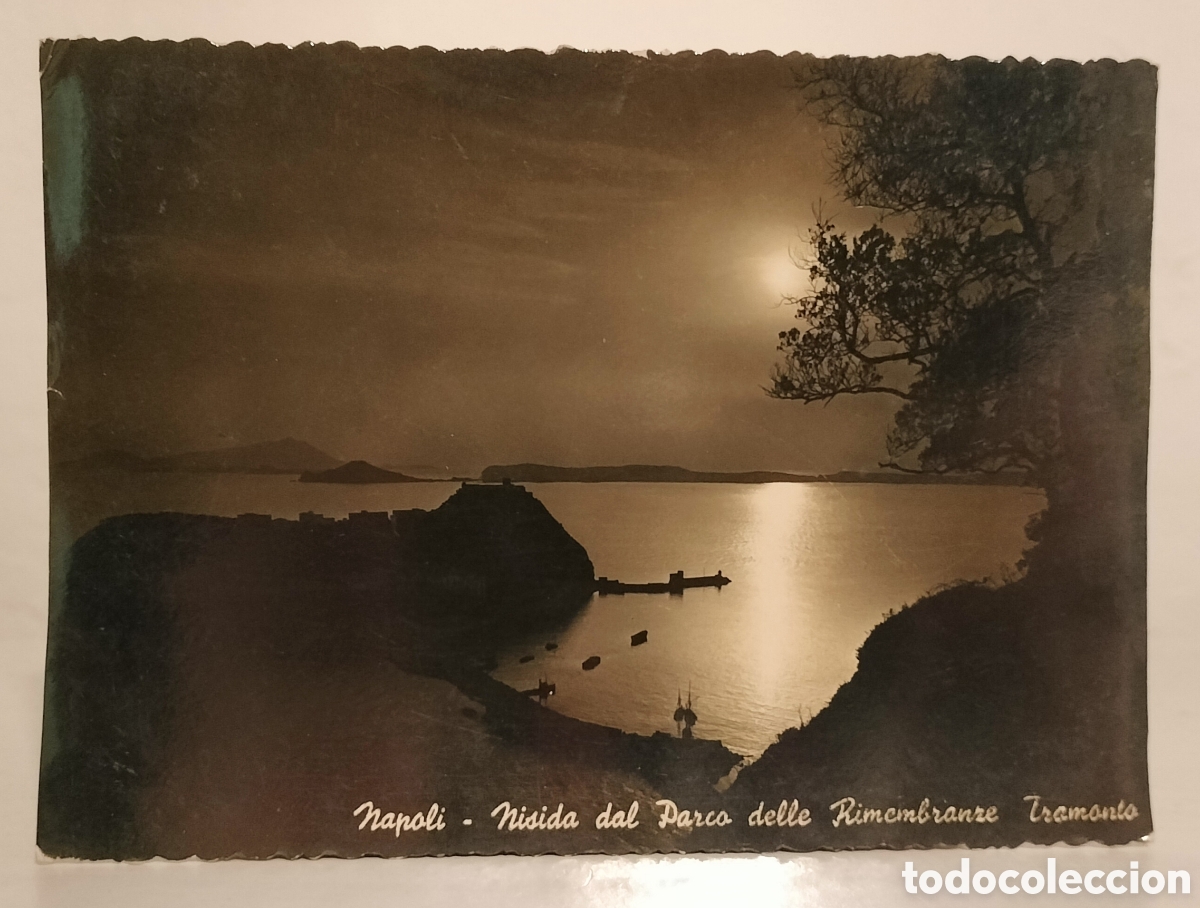 Postales: Napoli,nisida del parco delle remembranze tramonto
