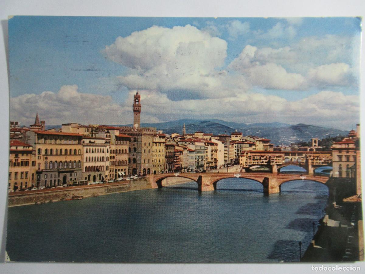 Postales: Firenze - Lungo l'Arno - Circulada