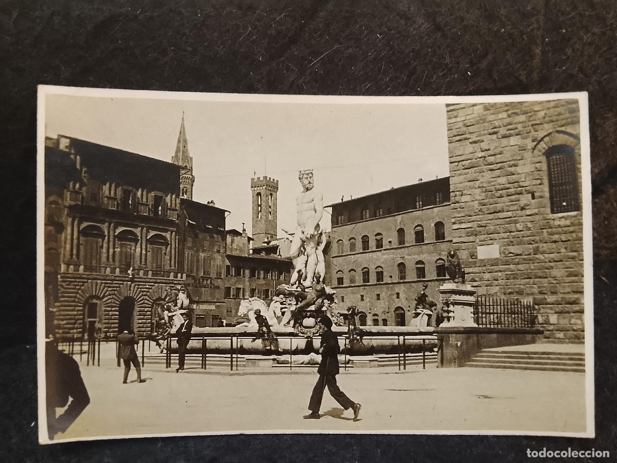 Postales: ITALIA - FIRENZE - FONTANA DEL NETTUNO - FOTOGRAFICA -POSTAL ANTIGUA-(115.947)