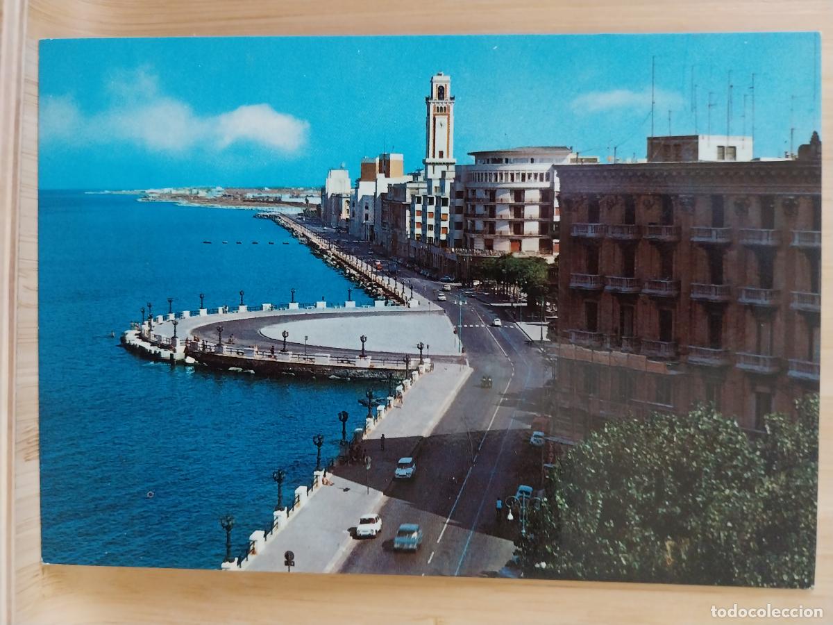 Postales: BARI LUNGOMARE NAZARIO SAURO ED ROTALFOTO 46537 SC ORIGINAL ANIMADA COCHES CLASICOS