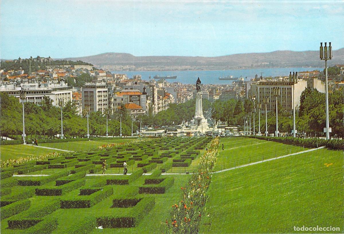 Postales: Postal de Lisboa, Parque Eduardo VII con Vistas a la Ciudad
