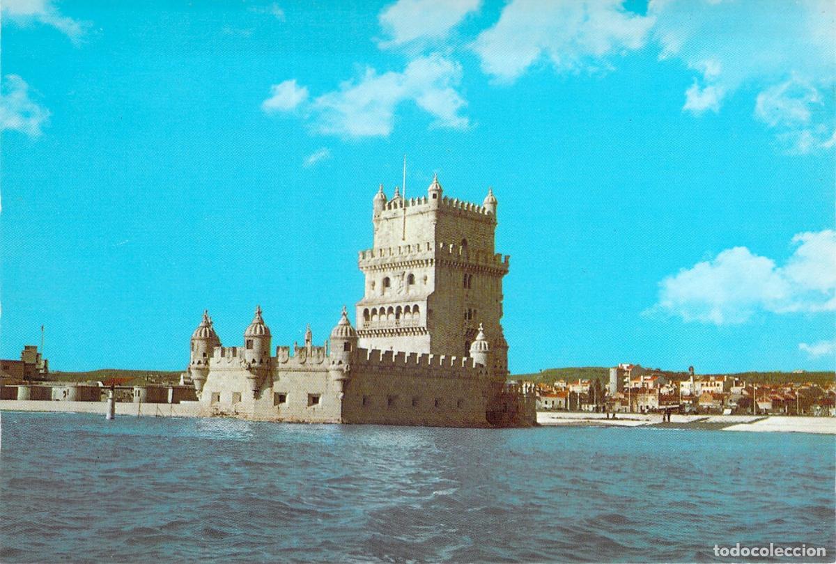 Postales: Postal de la Torre de Bel&eacute;m en Lisboa, Portugal