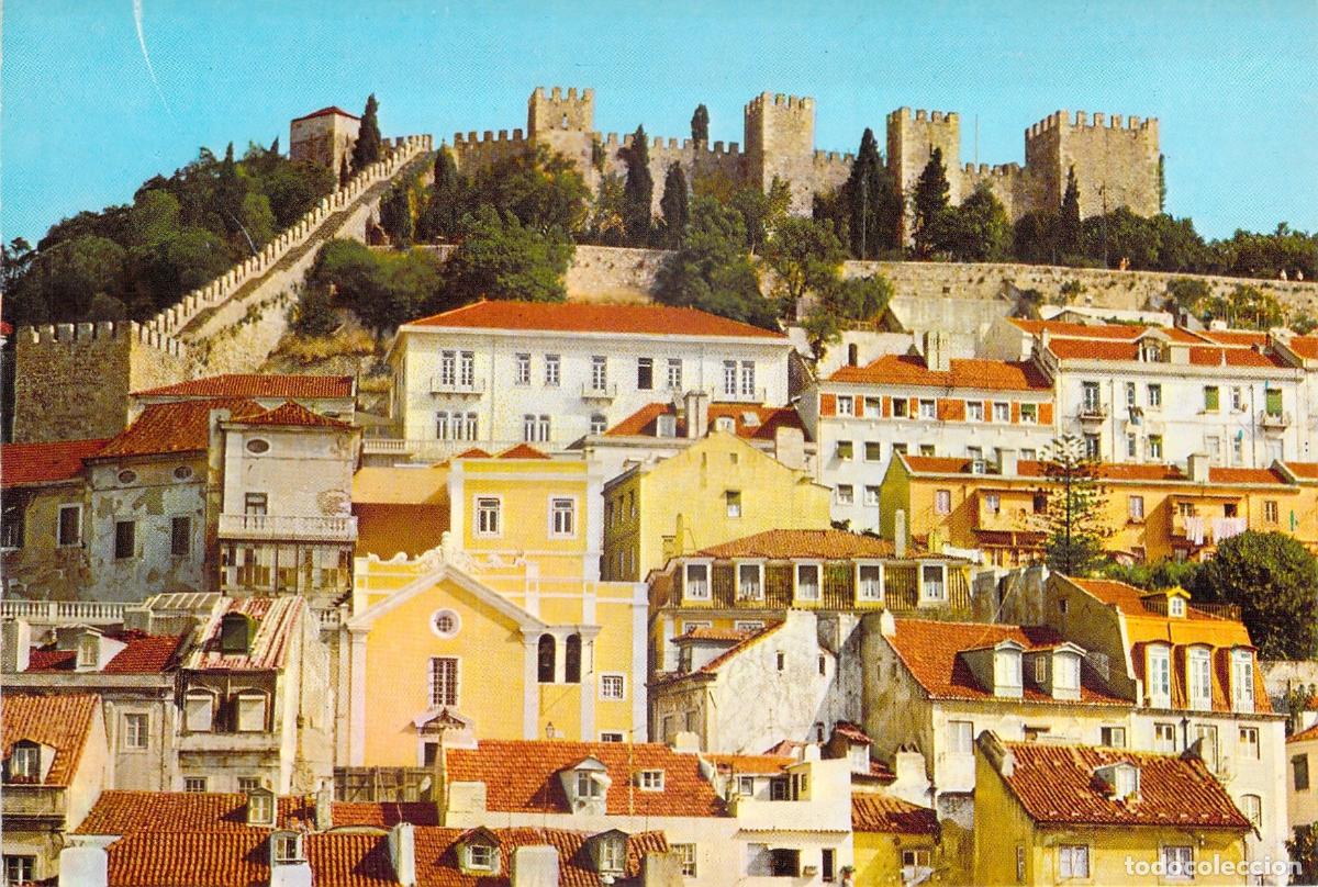 Postales: Postal de Lisboa: Castillo de San Jorge y Paisaje Urbano