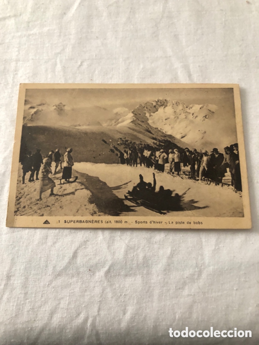 Postales: Postal antigua Superbagneres Pirineos &ndash; deportes de invierno pista de bobs &ndash; a&ntilde;os 30