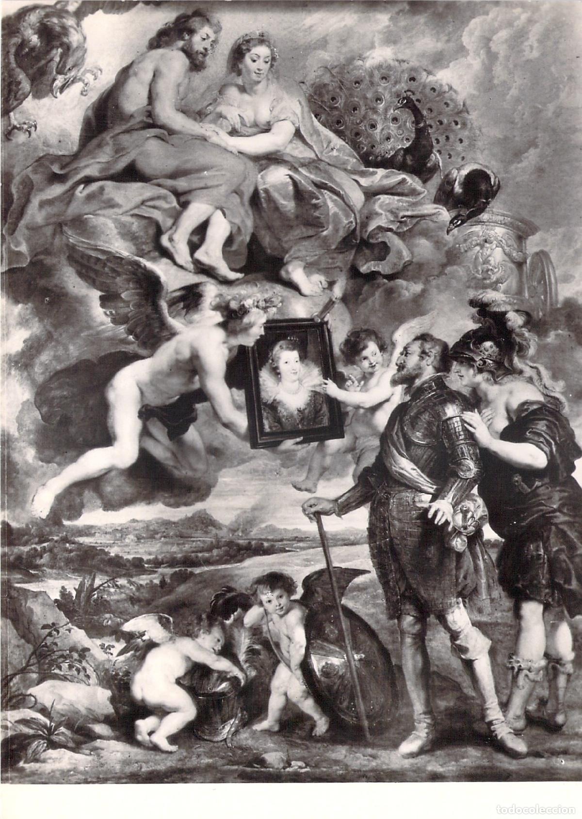 Postales: Postal de Arte Rubens Presentaci&oacute;n Retrato Mar&iacute;a de M&eacute;dicis Museo del Louvre