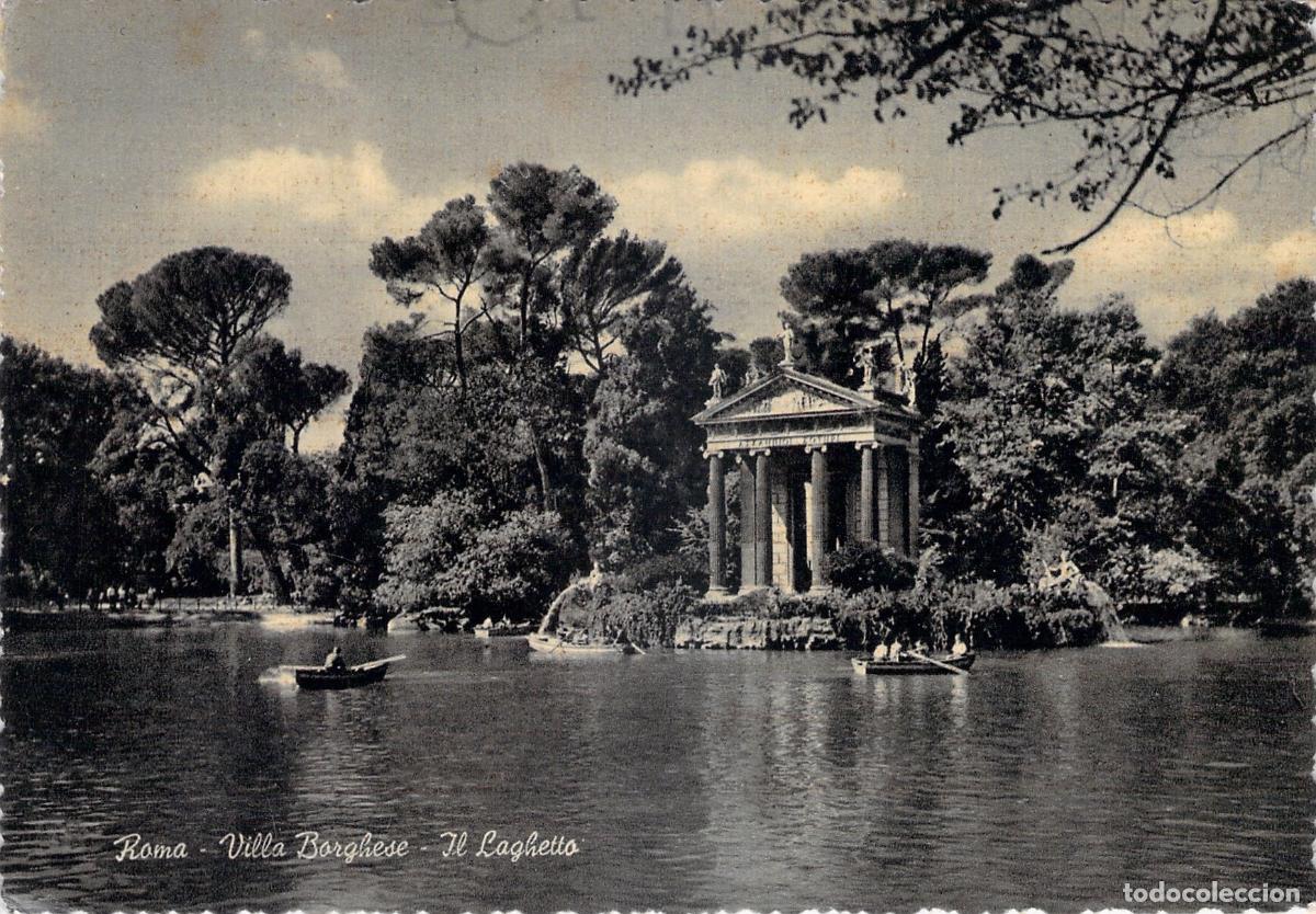 Postales: Postal de Roma Villa Borghese Il Laghetto Italia
