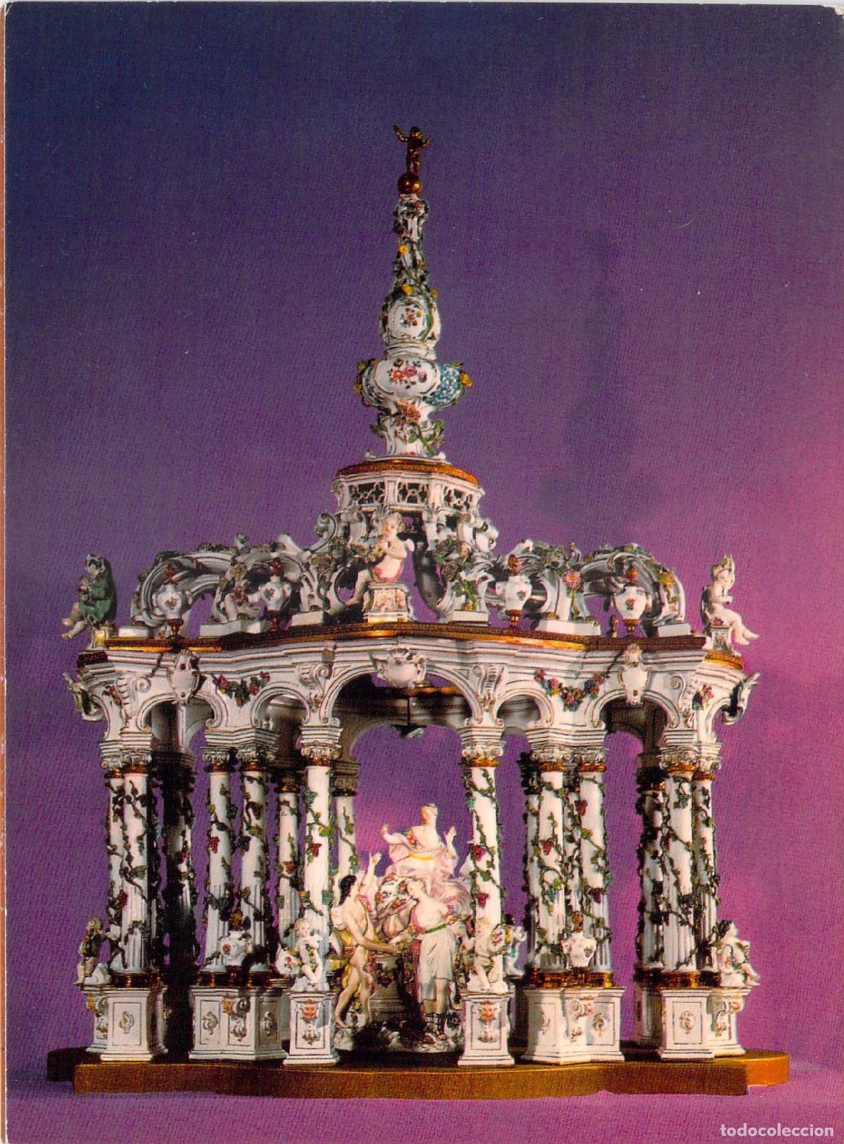 Postales: Postal de Porcelana de Meissen Parnaso Museo Frankfurt