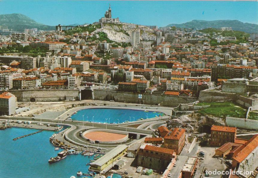 Postales: FRANCIA, MARSEILLE, ENTRADA DEL PUERTO, NOTRE DAME DE LA GARDE &ndash; AUX JOLIS COINS N&ordm;289 &ndash; S/C