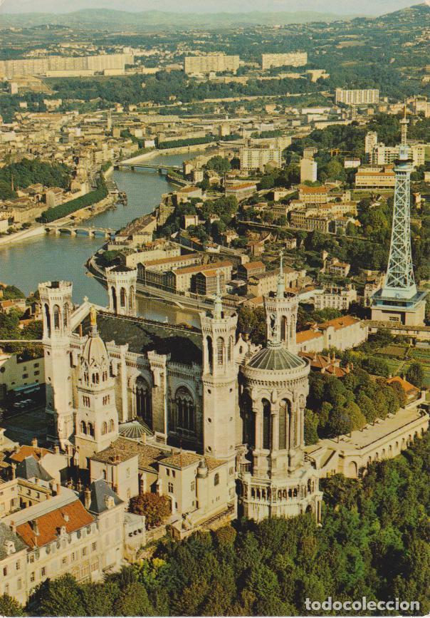 Postales: FRANCIA, LYON , VISTA A&Eacute;REA, FOURVI&Egrave;RE, LA SA&Ocirc;NE &ndash; ED.J.CELLARD N&ordm;198 &ndash; S/C