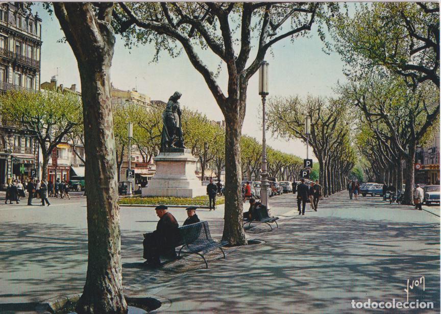 Postales: FRANCIA, B&Eacute;ZIERS, ESTATUA ET ALL&Eacute;ES PAUL RIQUET &ndash; EDITIONS D&rsquo;ART YVON 34 &ndash; S/C