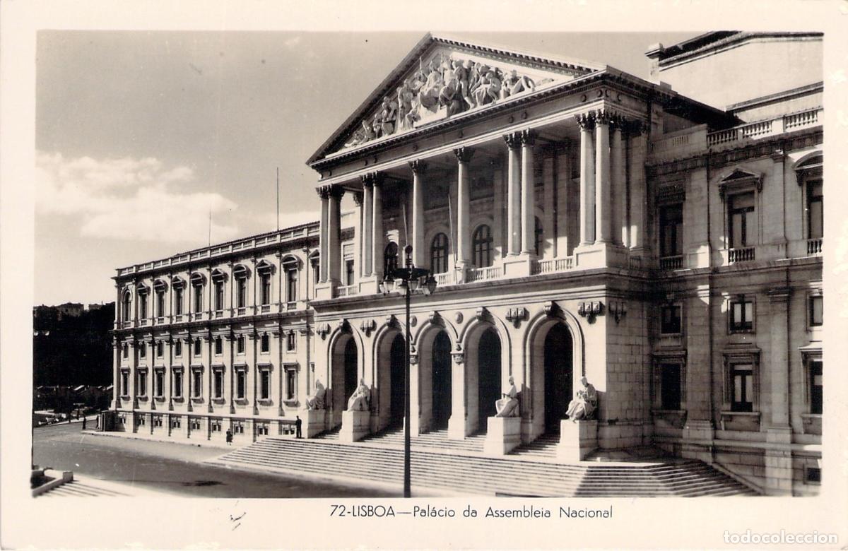 Postales: Postal de Lisboa: Palacio de la Asamblea Nacional, Portugal
