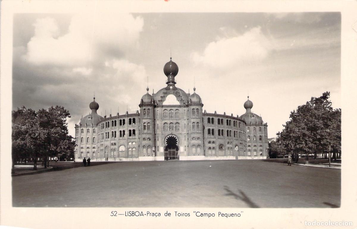 Postales: Postal de la Plaza de Toros de Campo Pequeno en Lisboa